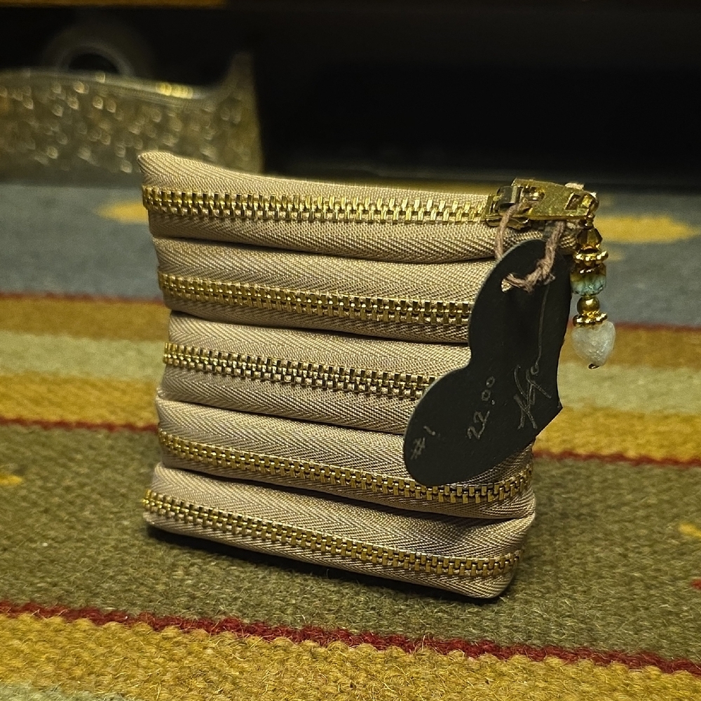 Gold Zippered Women's Bag